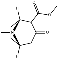 8-Azabicyclo[3.2.1]octane-2-carboxylic acid, 8-methyl-3-oxo-, methyl ester, (1R,5S)- Struktur