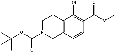 2,6(1H)-Isoquinolinedicarboxylic acid, 3,4-dihydro-5-hydroxy-, 2-(1,1-dimethylethyl) 6-methyl ester Struktur