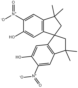 3,3,3',3'-TETRAMETHYL-5,5'-DINITRO-2,2',3,3'-TETRAHYDRO-1,1'-SPIROBI[INDENE]-6,6'-DIOL 結(jié)構(gòu)式