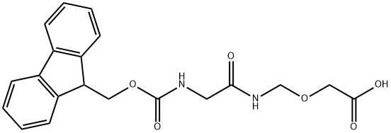 3,10-Dioxa-5,8-diazaundecanoic acid, 11-(9H-fluoren-9-yl)-6,9-dioxo- Struktur