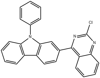 2-(2-氯-4-喹唑啉)-N-苯基咔唑 結(jié)構(gòu)式