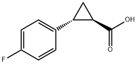 (1R,2R)-2-(4-Fluoro-phenyl)-cyclopropanecarboxylic acid Struktur