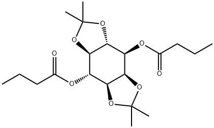 2,3:5,6-Bis-O-(1-methylethylidene)-D-myo-inositol 1,4-dibutanoate Struktur