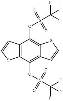 Methanesulfonic acid, 1,1,1-trifluoro-, 1,1'-benzo[1,2-b:4,5-b']dithiophene-4,8-diyl ester Struktur