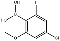 (4-Chloro-2-fluoro-6-methoxyphenyl)boronic acid Struktur