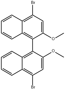 4,4'-dibromo-2,2'-dimethoxy-1,1'-binaphthalene Struktur