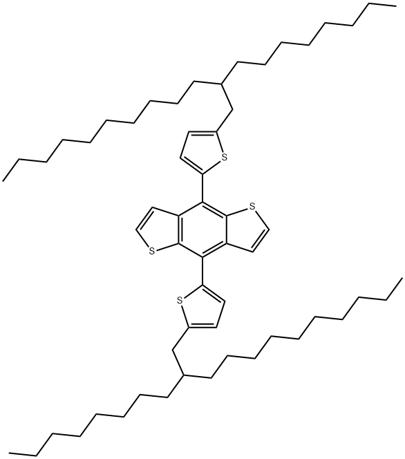 Benzo[1,2-b:4,5-b']dithiophene, 4,8-bis[5-(2-octyldodecyl)-2-thienyl]- Struktur