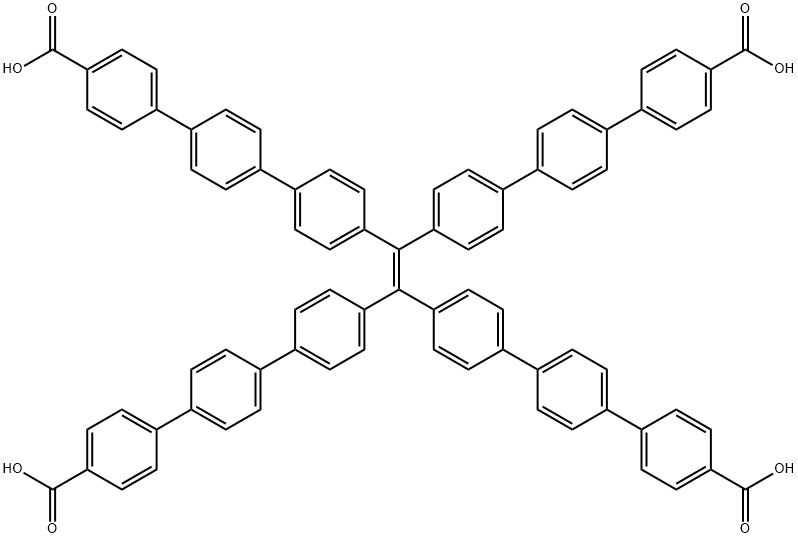 4'',4''''',4'''''''',4'''''''''''-(ethene-1,1,2,2-tetrayl)tetrakis(([1,1':4',1''-terphenyl]-4-carboxylic acid)) Struktur