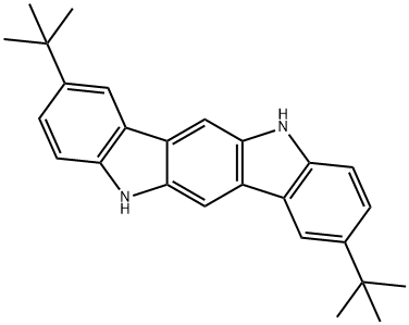 Indolo[3,2-b]carbazole, 2,8-bis(1,1-dimethylethyl)-5,11-dihydro- Struktur