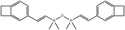 Disiloxane, 1,3-bis(2-bicyclo[4.2.0]octa-1,3,5-trien-3-ylethenyl)-1,1,3,3-tetramethyl-, (E,E)- (9CI) Struktur