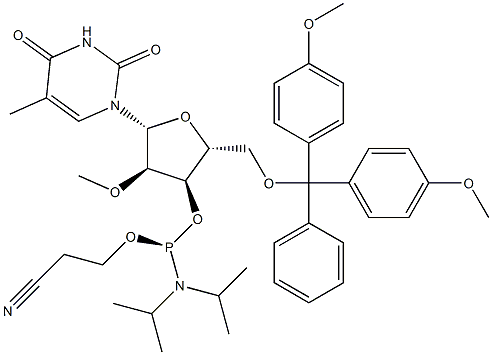 5-Me-2'-OMe-U-CE Phosphoramidite Struktur