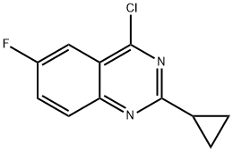 4-chloro-2-cyclopropyl-6-fluoroquinazoline Struktur