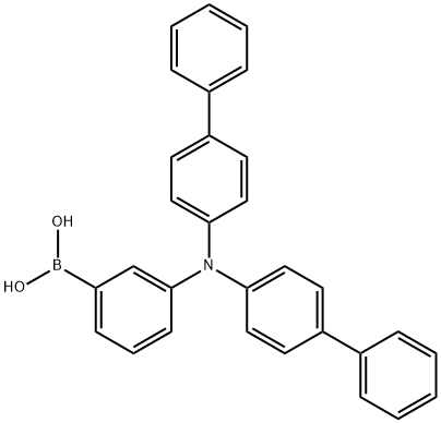 Boronic acid, B-[3-[bis([1,1'-biphenyl]-4-yl)amino]phenyl]- Struktur