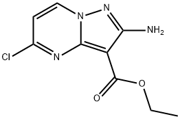 Pyrazolo[1,5-a]pyrimidine-3-carboxylic acid, 2-amino-5-chloro-, ethyl ester Structure