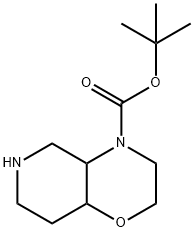 tert-butyl octahydro-4H-pyrido[4,3-b][1,4]oxazine-4-carboxylate Struktur