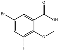 5-Bromo-3-fluoro-2-methoxy-benzoic acid Struktur