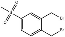 1,2-Bis(bromomethyl)-4-(methylsulfonyl)benzene Struktur