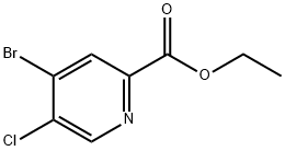 2-Pyridinecarboxylic acid, 4-bromo-5-chloro-, ethyl ester Struktur