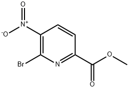 6-Bromo-5-nitro-pyridine-2-carboxylic acid methyl ester Struktur