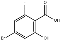 Benzoic acid, 4-bromo-2-fluoro-6-hydroxy-, 1805589-29-0, 結構式