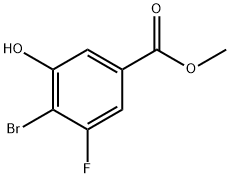 Benzoic acid, 4-bromo-3-fluoro-5-hydroxy-, methyl ester Struktur