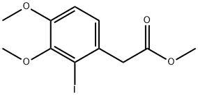 (2-Iodo-3,4-dimethoxy-phenyl)-acetic acid methyl ester Struktur