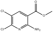 3-Pyridinecarboxylic acid, 2-amino-5,6-dichloro-, methyl ester Struktur