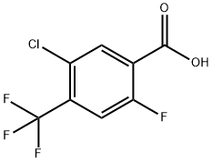 Benzoic acid, 5-chloro-2-fluoro-4-(trifluoromethyl)- Struktur