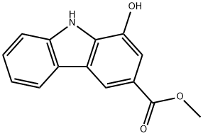 9H-Carbazole-3-carboxylic acid, 1-hydroxy-, methyl ester Struktur