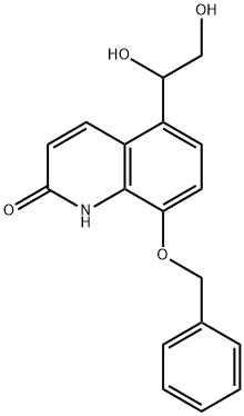 2(1H)-Quinolinone, 5-(1,2-dihydroxyethyl)-8-(phenylmethoxy)- Struktur