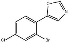 5-(2-Bromo-4-chlorophenyl)-1,3-oxazole Struktur