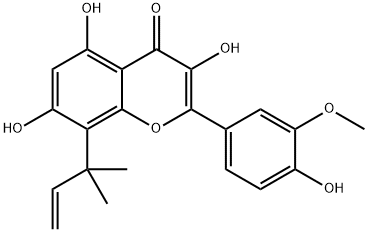 8-(1,1-Dimethyl-2-propenyl)
-3'-methoxykaempferol Struktur