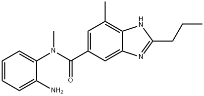 1H-Benzimidazole-5-carboxamide, N-(2-aminophenyl)-N,7-dimethyl-2-propyl- Struktur