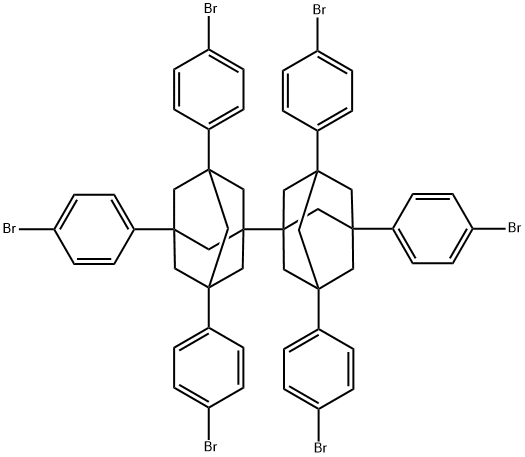 1,1'-Bitricyclo[3.3.1.13,7]decane, 3,3' ,5,5',7,7'-hexakis(4-bromophenyl)- Struktur