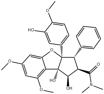 3'-Hydroxyrocaglamide Struktur