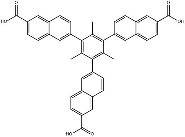 6,6',6''-(2,4,6-trimethylbenzene-1,3,5-triyl)tris(2-naphthoic acid) Struktur