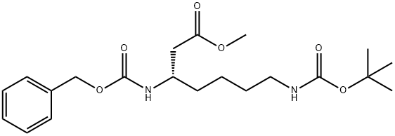 Heptanoic acid, 7-[[(1,1-dimethylethoxy)carbonyl]amino]-3-[[(phenylmethoxy)carbonyl]amino]-, methyl ester, (3S)-