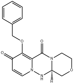 (R)-7-芐氧基-3,4,12,12A-四氫-1H-[1,4]聯(lián)氮[3,4-C]吡啶并[2,1-F][1,2,4]三嗪-6,8-二酮 結(jié)構(gòu)式