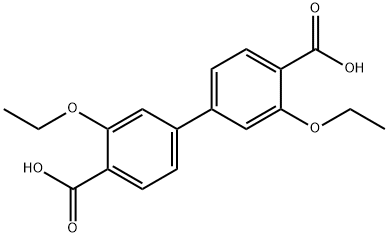 [1,1'-Biphenyl]-4,4'-dicarboxylic acid, 3,3'-diethoxy- Struktur