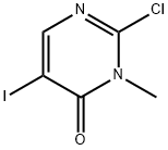 4(3H)-Pyrimidinone, 2-chloro-5-iodo-3-methyl- Struktur