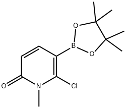 2-Chloro-1-methyl-6-oxo-1,6-dihydropyridine-3-boronic Acid Pinacol Ester Struktur