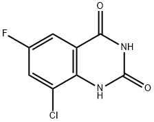 2,4(1H,3H)-Quinazolinedione, 8-chloro-6-fluoro- Struktur