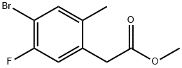 Benzeneacetic acid, 4-bromo-5-fluoro-2-methyl-, methyl ester Struktur