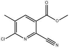 methyl 6-chloro-2-cyano-5-methylnicotinate Struktur