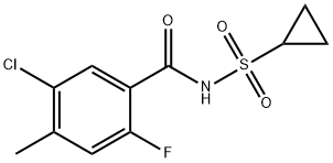 Benzamide, 5-chloro-N-(cyclopropylsulfonyl)-2-fluoro-4-methyl- Struktur