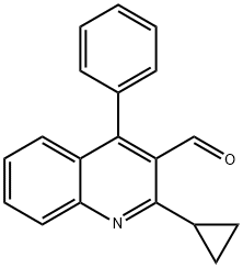 3-Quinolinecarboxaldehyde, 2-cyclopropyl-4-phenyl- Struktur