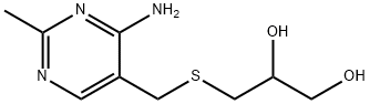 1,2-Propanediol, 3-[[(4-amino-2-methyl-5-pyrimidinyl)methyl]thio]- Struktur