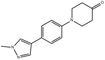 4-Piperidinone, 1-[4-(1-methyl-1H-pyrazol-4-yl)phenyl]- Struktur