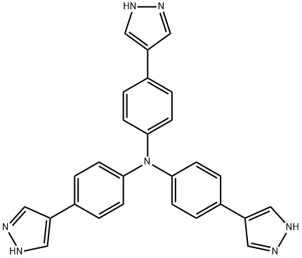 Benzenamine,4-(1H-pyrazol-4-yl)-N,N-bis[4-(1H-pyrazol-4-yl)phenyl]- Struktur