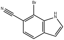 1H-Indole-6-carbonitrile, 7-bromo- Struktur